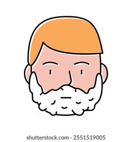 foam for shave on man face color icon vector. foam for shave on man face sign. isolated symbol illustration