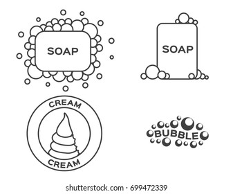 foam soap and cream icon vector