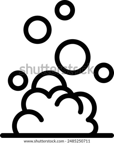 foam soap icon, foam with bubble icon