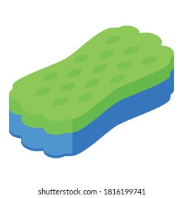 Foam sponge icon. Isometric of foam sponge vector icon for web design isolated on white background