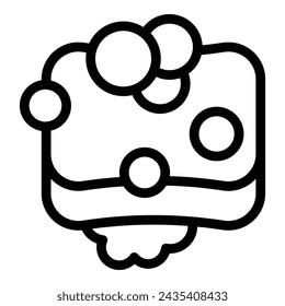 Foam sponge icon outline vector. Antibacterial soap bubbles. Hygiene body solution