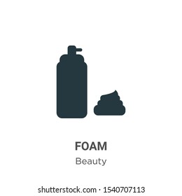 Foam vector icon on white background. Flat vector foam icon symbol sign from modern beauty collection for mobile concept and web apps design.