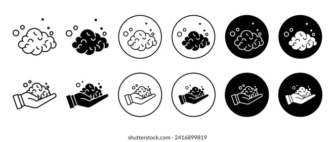 Foam vector icon set collection. Foam Outline flat Icon.