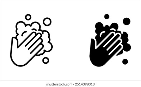 Foam vector icon set collection. Foam Outline flat Icon on white background