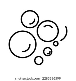 Ilustración vectorial de espuma en fondo blanco..eps