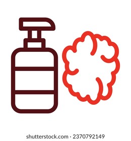 Foam Vector Thick Line Two Color Icons For Personal And Commercial Use.
