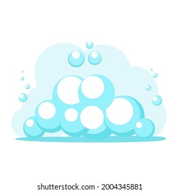 Vector de burbujas de agua de espuma para el elemento de lavado aíslar clíparte de dibujos animados planos
