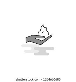  foam  Web Icon. Flat Line Filled Gray Icon Vector