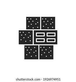 Foamed gypsum color line icon. Pictogram for web page, mobile app, promo. Editable stroke.