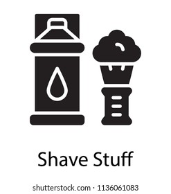A foaming lotion with the brush symbolizing shave kit 