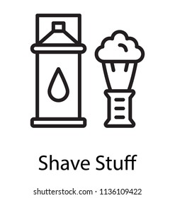 A foaming lotion with the brush symbolizing shave kit 