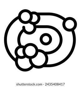 Icono de barra de jabón espumante vector de contorno. Producto higiénico de burbuja. Cuidado de la piel desinfectante natural