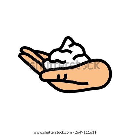 foaming soap hand color icon vector. foaming soap hand sign. isolated symbol illustration