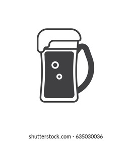 Foamy beer mug icon.