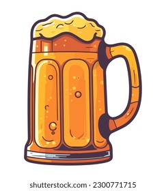 foamy drink beer celebration icon isolated