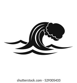 Foamy wave icon. Simple illustration of foamy wave vector icon for web
