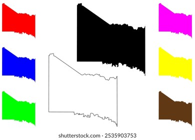 Foard County, Texas (Counties in Texas, United States of America,USA, U.S., US) map vector illustration, scribble sketch Foard map