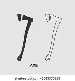 Foarest wood cutter axe cutting 