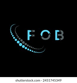 Diseño abstracto del logotipo de la letra FOB. Diseño único FOB. FOB.
