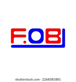 Logotipo de letra FOB diseño creativo con gráfico vectorial, FOB simple y moderno logo.