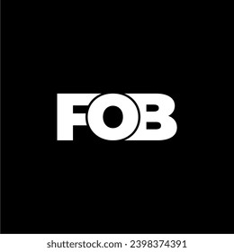 Lector de logotipo de tipografía monográfica de letra FOB