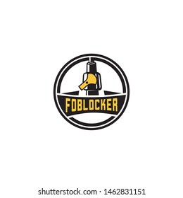 foblocker beer logo. badge. vintage logo. retro logo