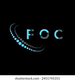 FOC letter logo abstract design. FOC unique design. FOC.
