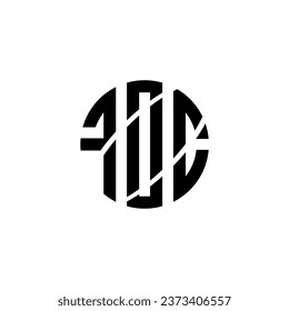 FOC letter logo monogram design vector illustration