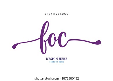 FOC lettering logo is simple, easy to understand and authoritative