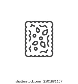 Focaccia bread line icon. linear style sign for mobile concept and web design. Focaccia outline vector icon. Symbol, logo illustration. Vector graphics