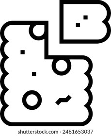 focaccia icon. Thin linear style design isolated on white background