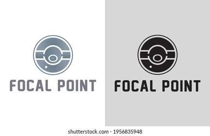 Focal point icons logo in flat design with elements for mobile concepts and web apps.
