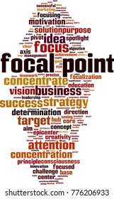 Focal point word cloud concept. Vector illustration