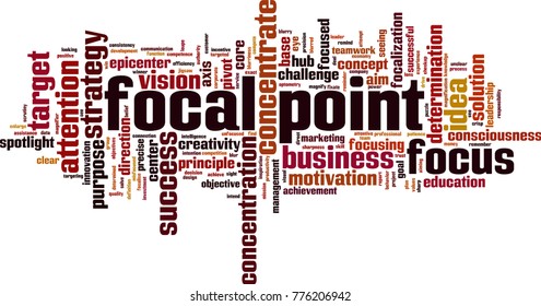 Focal point word cloud concept. Vector illustration