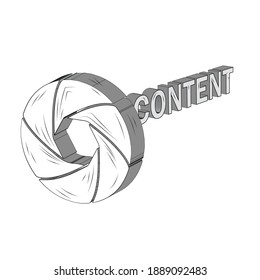 focal and word content on white background
