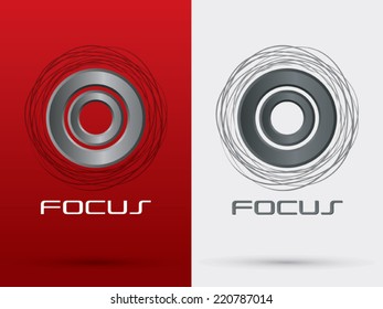 Focus abstract graphic logo,icon,symbol, Vector.