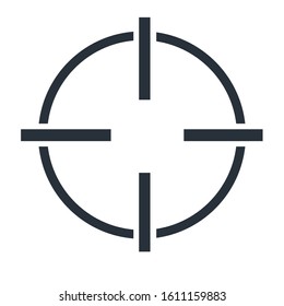 focus accurate target icon vector.