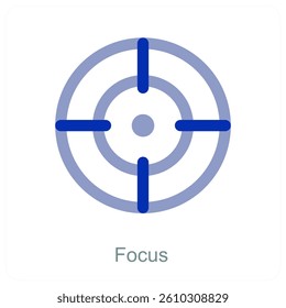 Focus and aim icon concept