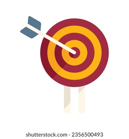 Focus arch target icon flat vector. Work group. Social team isolated