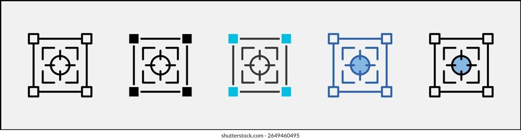 Focus Area Icon Pack Multistyle Illustration