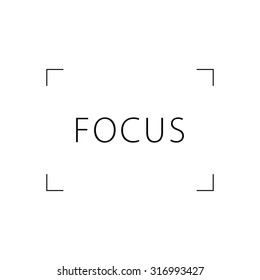 focus black and white vector illustration