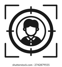 Focus Block Icon Mixed Style Vector Illustration
