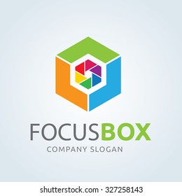 Focus Box, Photography Logo Template