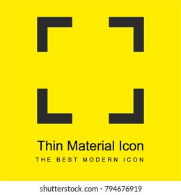 Focus bright yellow material minimal icon or logo design