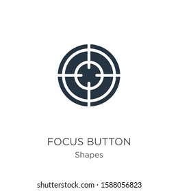 Focus button icon vector. Trendy flat focus button icon from shapes collection isolated on white background. Vector illustration can be used for web and mobile graphic design, logo, eps10