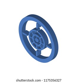 Focus Button isometric left top view 3D icon