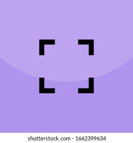 focus button vector line icon