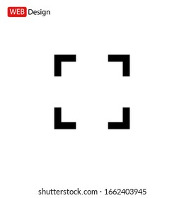 focus button vector line icon