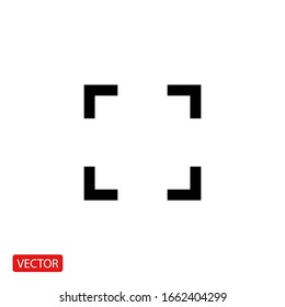 focus button vector line icon