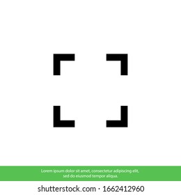 focus button vector line icon